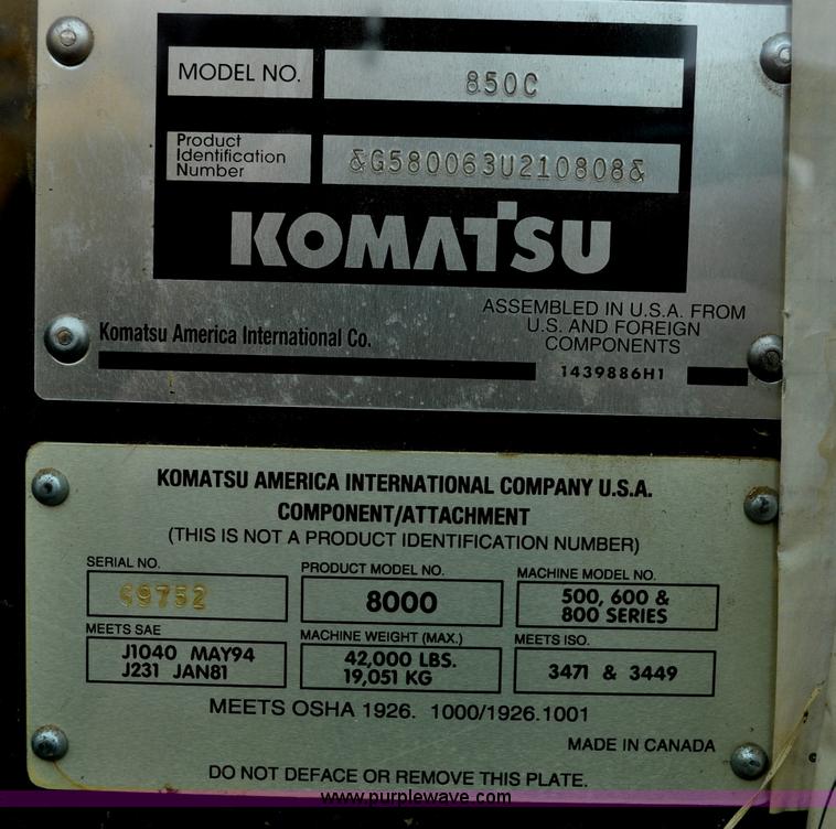 image for item A5877 2002 Galion 850C motor grader