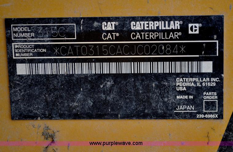 image for item A5884 2005 Caterpillar 315CL excavator