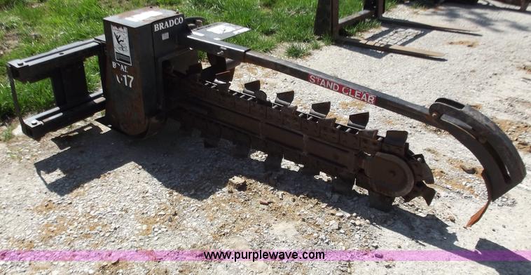 image for item B6335 Bradco 617 trencher skid steer attachment