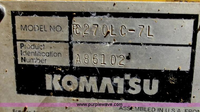 image for item B6346 2004 Komatsu PC270LC-7L excavator