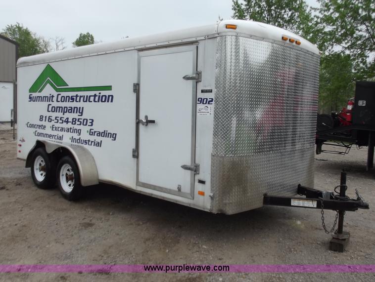 image for item D3876 2007 Cooper 16' enclosed trailer