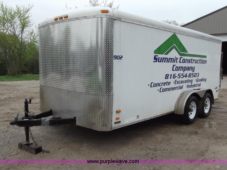 image for item D3876 2007 Cooper 16' enclosed trailer