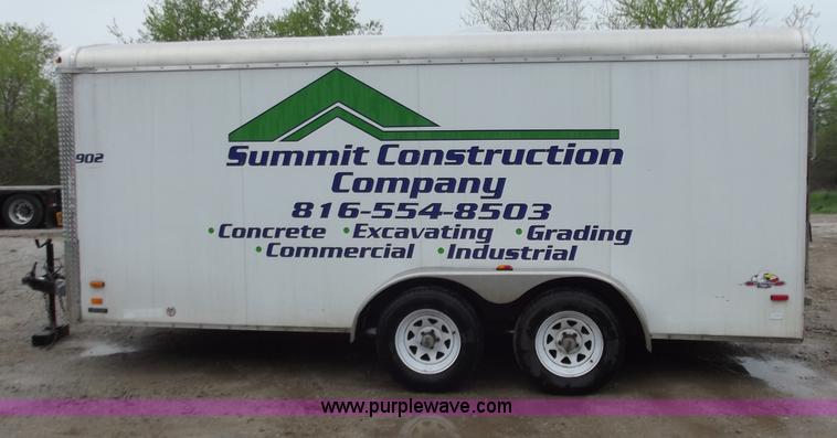 image for item D3876 2007 Cooper 16' enclosed trailer