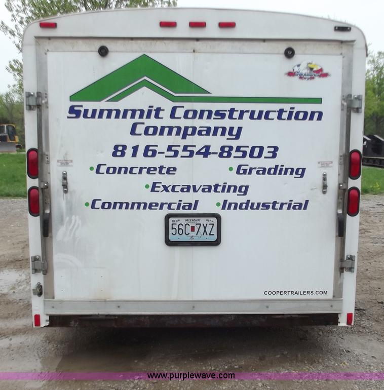 image for item D3876 2007 Cooper 16' enclosed trailer