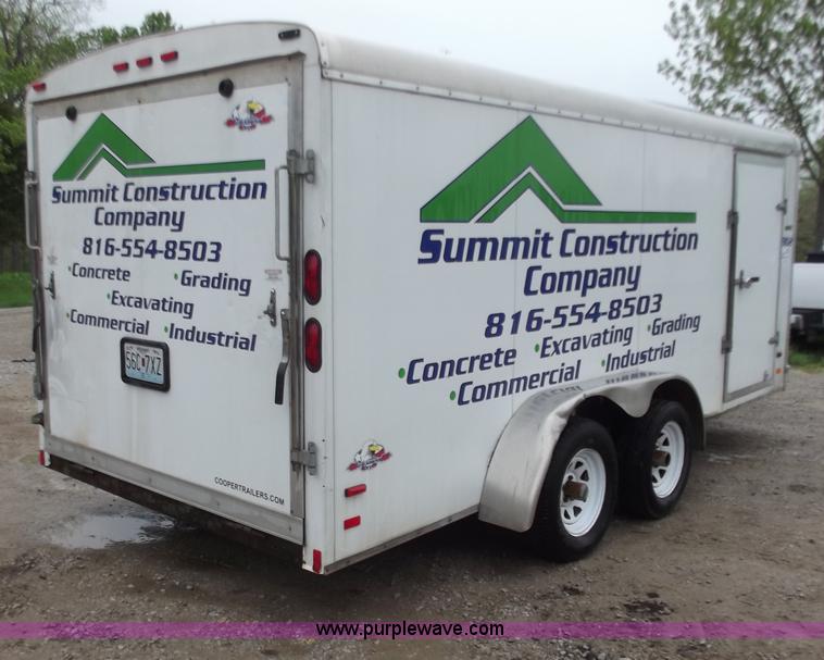 image for item D3876 2007 Cooper 16' enclosed trailer