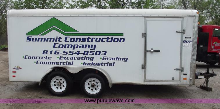 image for item D3876 2007 Cooper 16' enclosed trailer