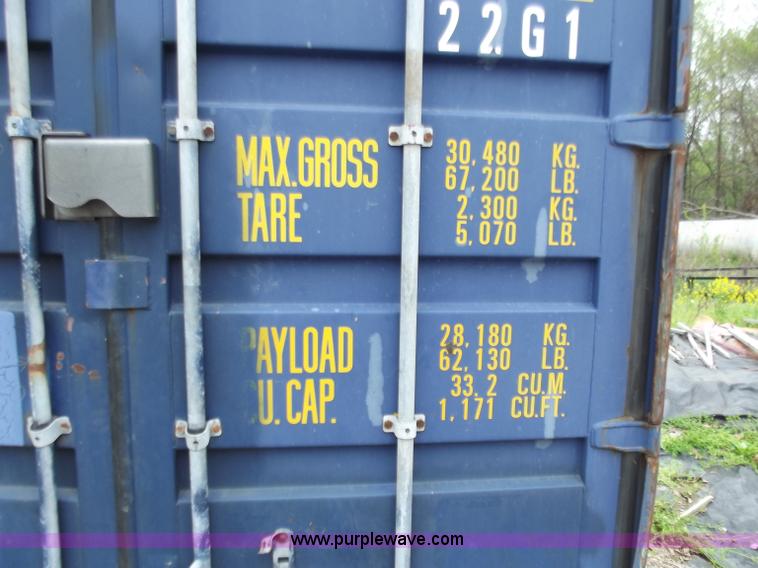 image for item D3879 2002 20' storage container