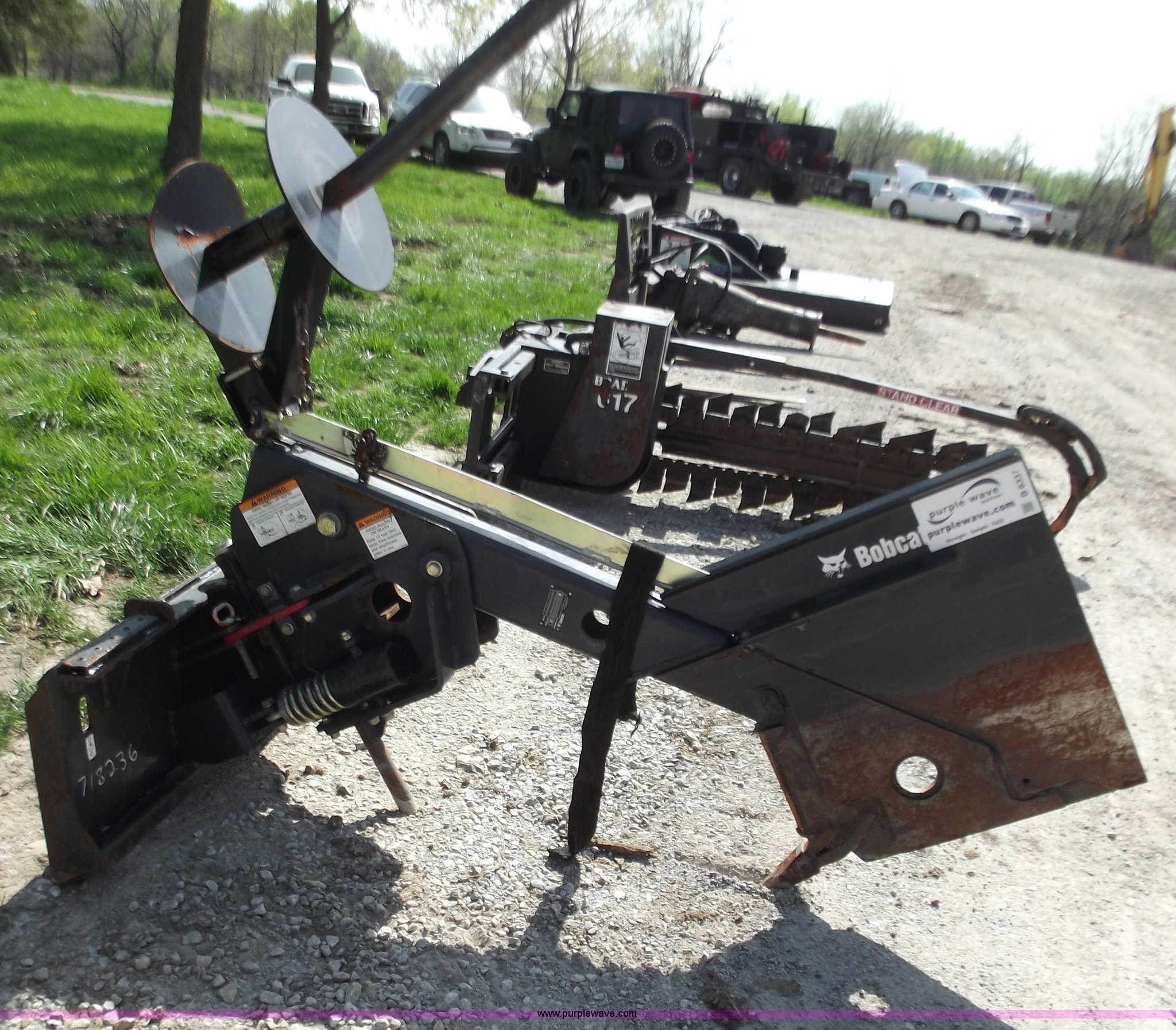 Bobcat skid steer silt fence installer in Greenwood, MO Item B6337