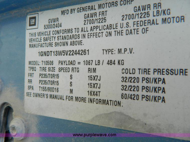 image for item B3636 1997 Chevrolet Blazer