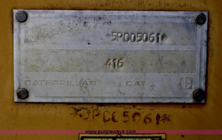 image for item B6510 1987 Caterpillar 416 backhoe