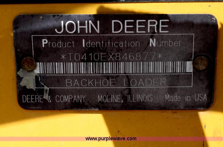 image for item B6523 1998 John Deere 410E backhoe