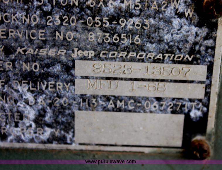 image for item D7696 1968 Kaiser 6x6 military dump truck