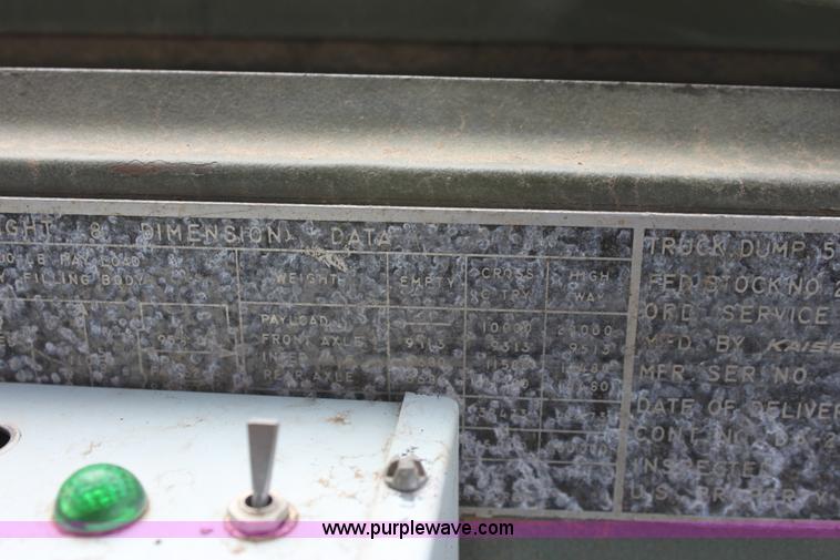 image for item D7696 1968 Kaiser 6x6 military dump truck