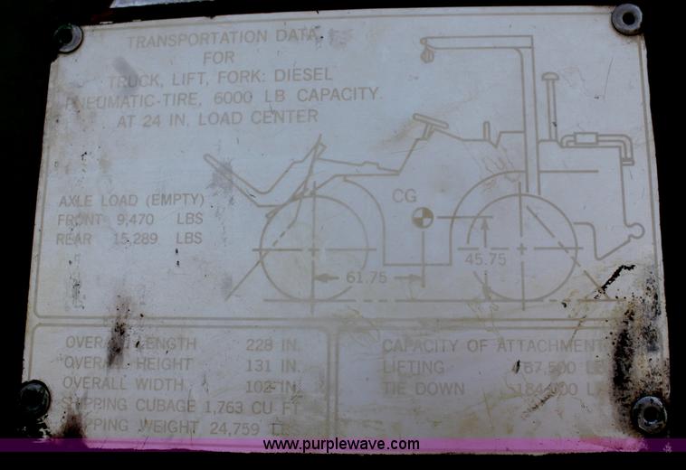 image for item D7698 Chrysler forklift