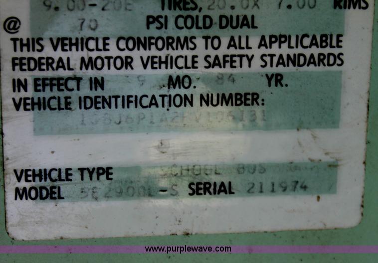 image for item D7699 1985 GM school bus