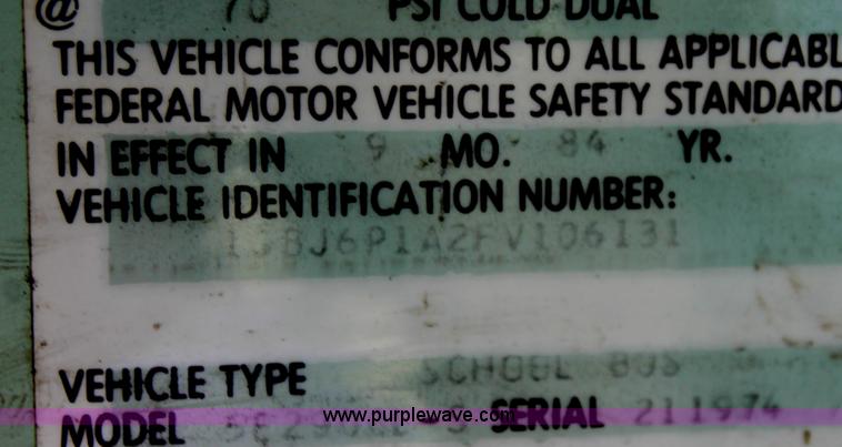 image for item D7699 1985 GM school bus