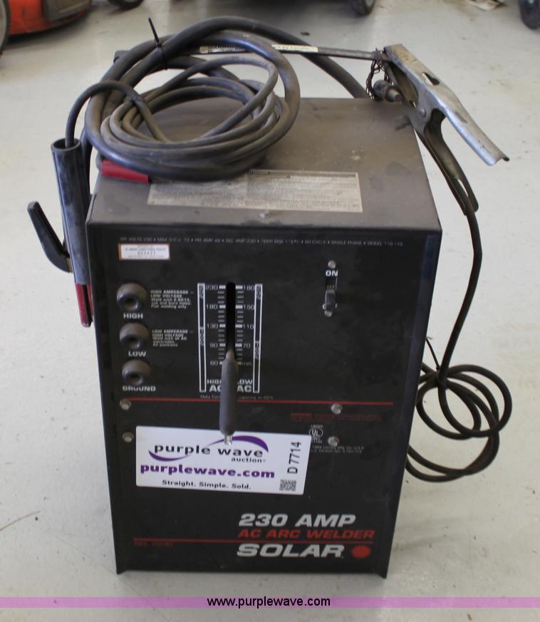 image for item D7714 Solar 230 amp AC arc welder