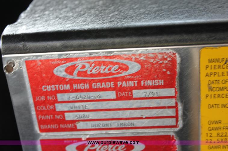 image for item D7805 1991 Pierce Tilt Cab Fire Engine