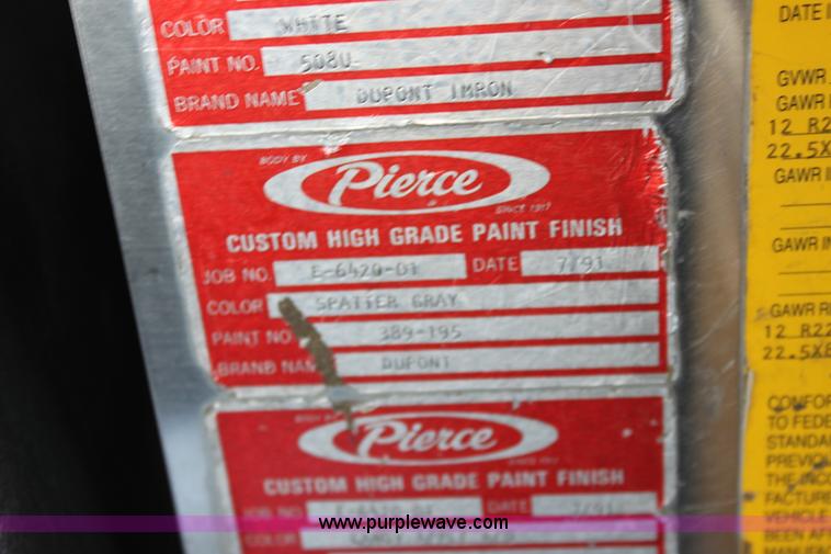 image for item D7805 1991 Pierce Tilt Cab Fire Engine