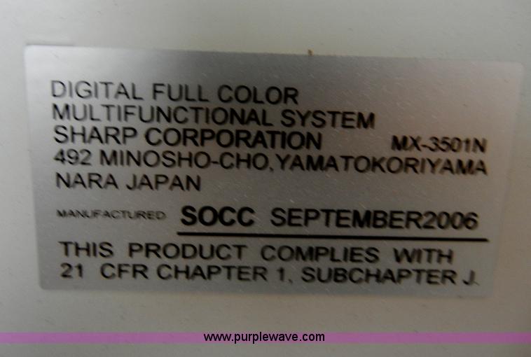 image for item K9039 Sharp MX-3501N color copier