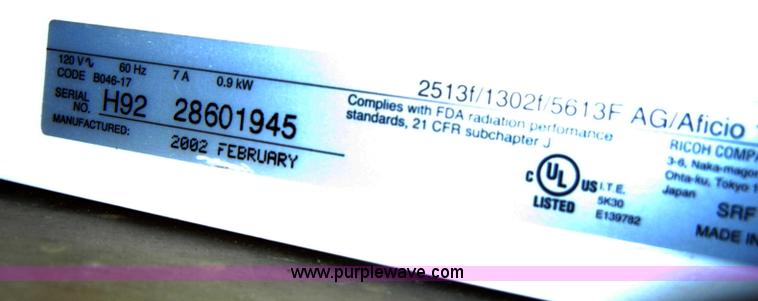 image for item K9042 Ricoh Aficio 1013F Super G3 fax machine