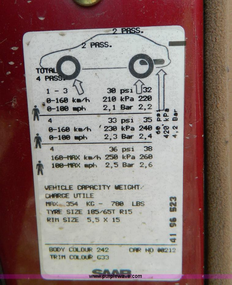 image for item T9768 1994 Saab 900 S convertible