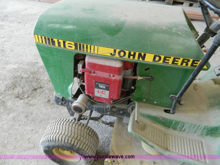 image for item T9816 John Deere 116 riding mower
