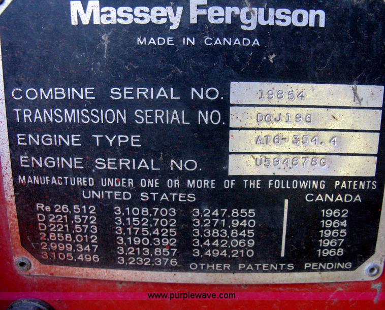 image for item A6225 Massey-Ferguson 750 combine