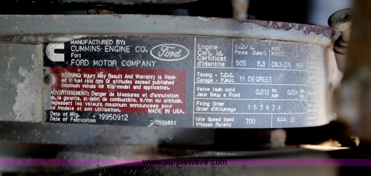 image for item B6524 1996 Ford LN8000 Loral Air Max fertilizer truck