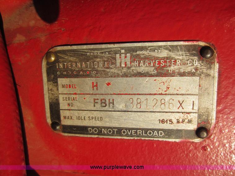 image for item C5443 Farmall H tractor