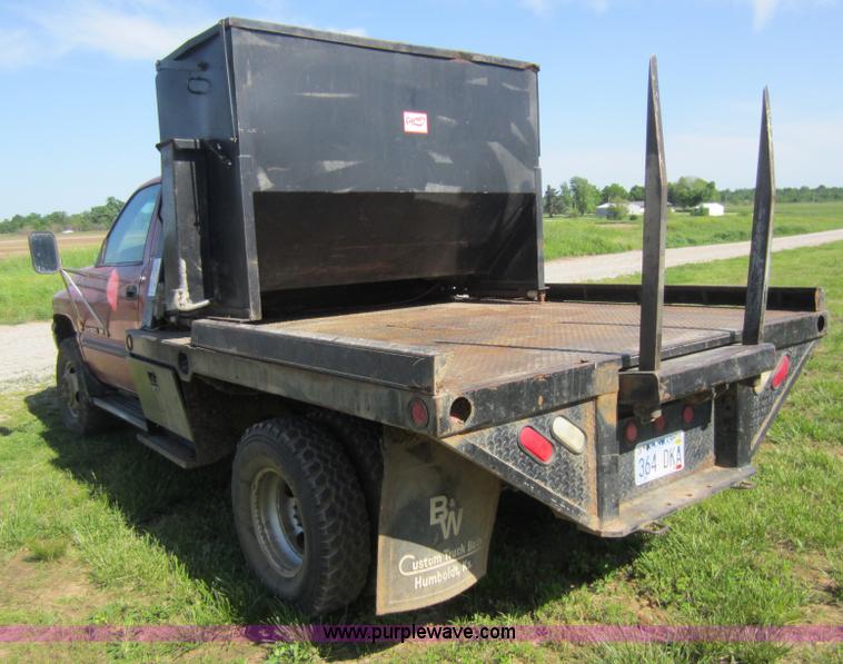 image for item C5454 1998 Dodge Ram 3500 flatbed pickup truck