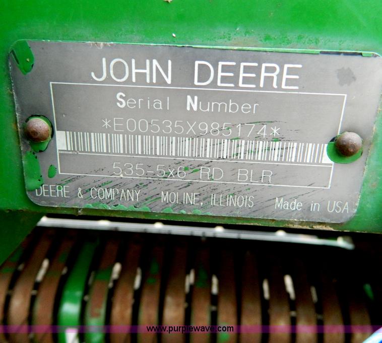 image for item D8895 1995 John Deere 535 round baler