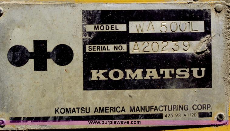 image for item A6785 1988 Komatsu WA500-1L wheel loader
