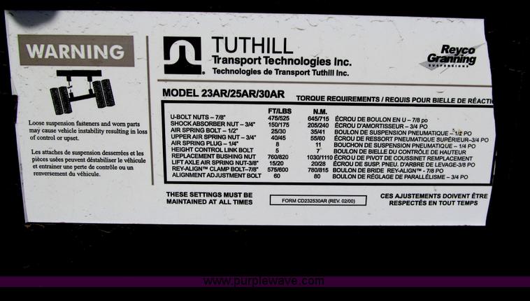 image for item A7508 2003 Sidump'r Extreme 40' tandem axle side dump trailer