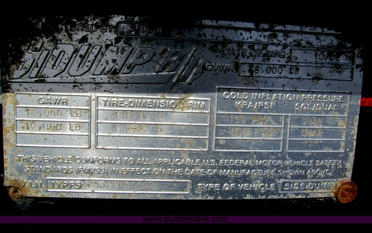 image for item A7508 2003 Sidump'r Extreme 40' tandem axle side dump trailer