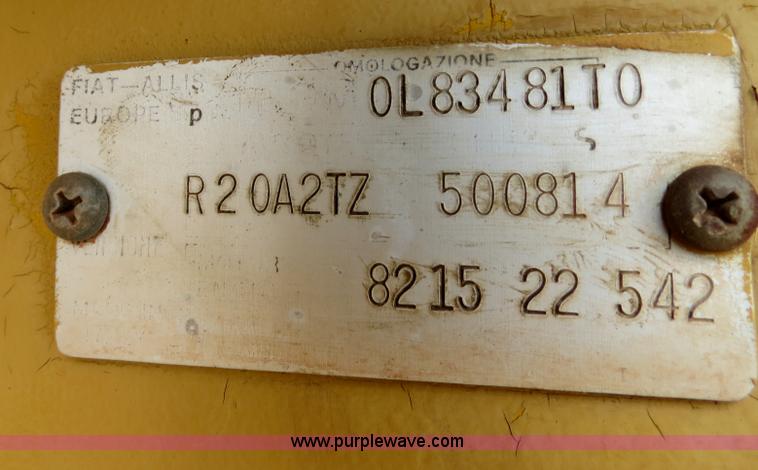 image for item B2315 1985 Fiat-Allis FR20 Wheel Loader