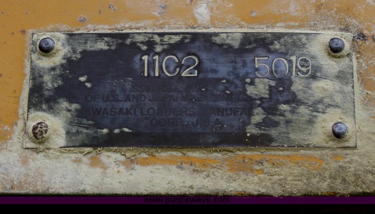 image for item B6571 1996 Kawasaki 115Z IV wheel loader