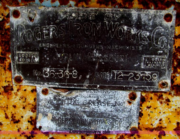 image for item D3150 Rogers Iron Works hammer mill