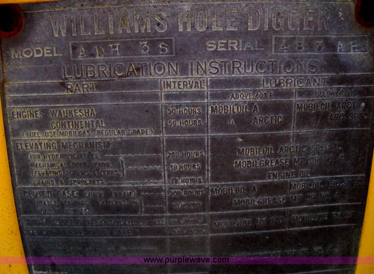 image for item A6256 Williams ADH35 truck mounted hole digger body