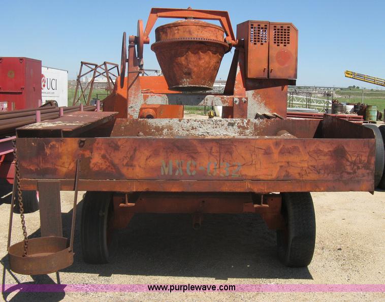 image for item A6264 Wagon running gear with mounted cement work tools