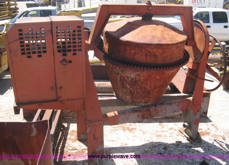 image for item A6264 Wagon running gear with mounted cement work tools