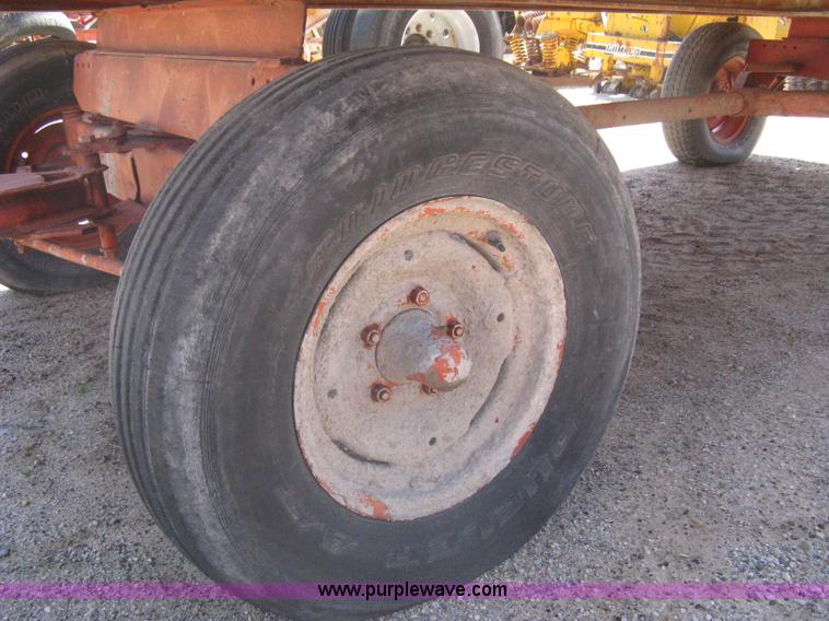 image for item A6264 Wagon running gear with mounted cement work tools