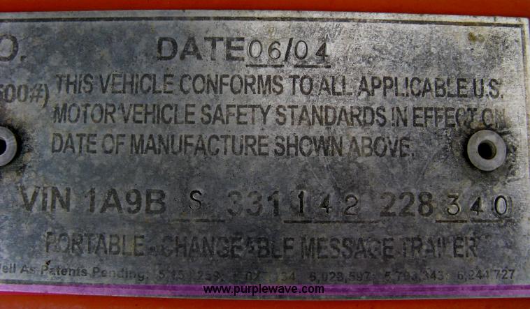 image for item A6294 2004 AMSIG CMS-T331 portable message board