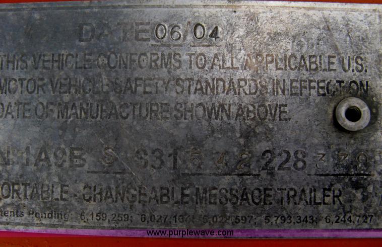 image for item A6295 2004 AMSIG CMS-T331 portable message board