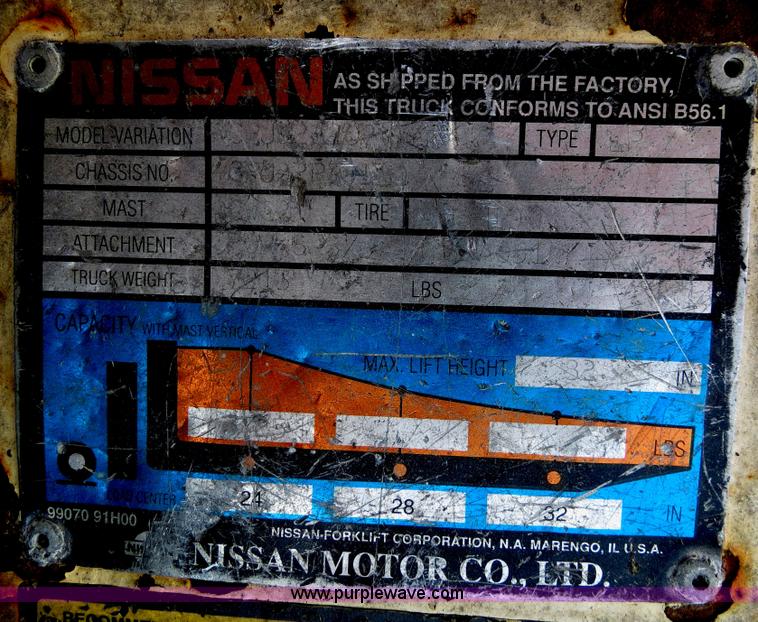 image for item B2282 Nissan Optimum 40 forklift