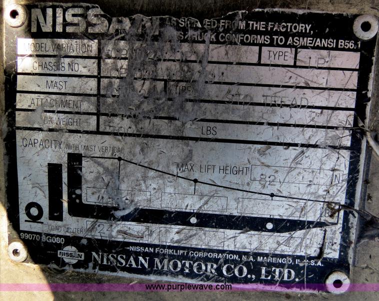 image for item B2284 Nissan Optimum 40 forklift