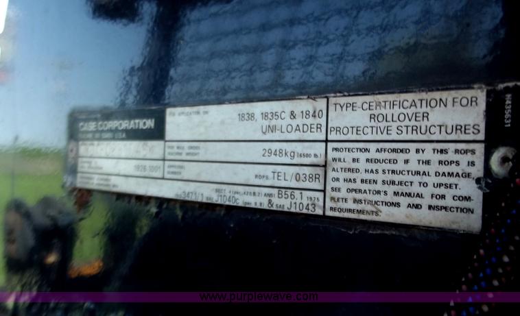 image for item B9208 1999 Case 1840 skid steer