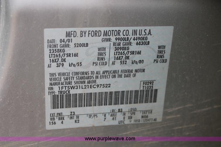 image for item D4010 2001 Ford F350 XL Super Duty