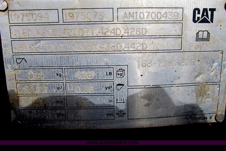 image for item D9445 Caterpillar 36" backhoe bucket