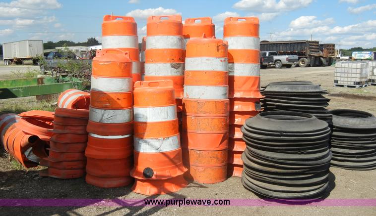 image for item K9072 Approximately 70 roadside barrels and bases